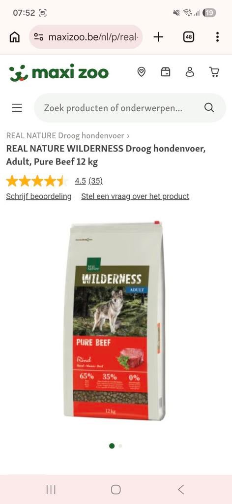 Hondenbrokken: Wolf of Wilderness 12 kg - pure beef, Dieren en Toebehoren, Ophalen of Verzenden