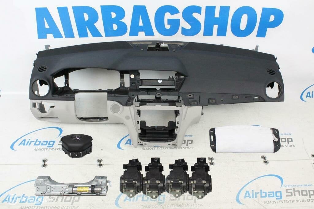 Airbag kit Tableau de bord noir/blanc Mercedes C klasse W204, Autos : Pièces & Accessoires, Enlèvement ou Envoi, Utilisé