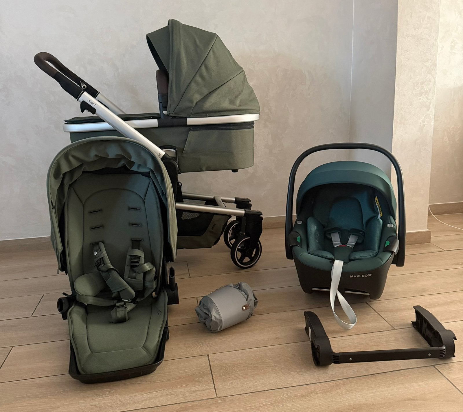 Joolz Hub plus Green Forest Kinderwagen 3-in-1 Compleet Set, Ophalen, Babygeluk, Zo goed als nieuw, W