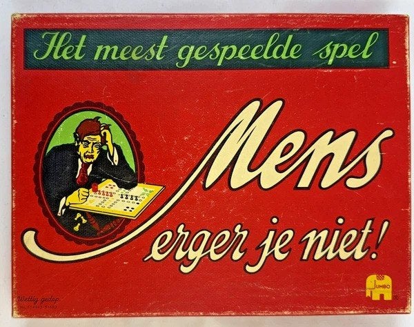 Mens Erger Je Niet Bordspel compleet Gezelschapsspel Vintage, Een of twee spelers, Verzenden, Zo goed als nieuw