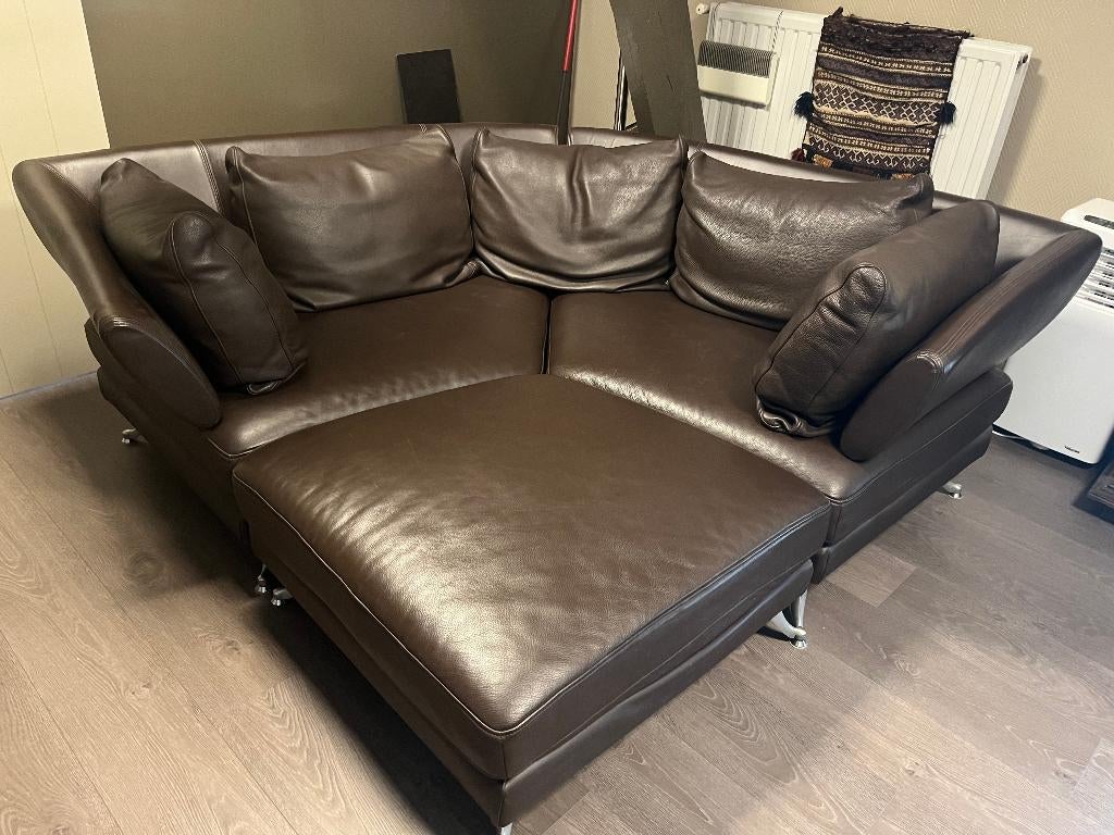 Rolf benz model 222, Huis en Inrichting, Ophalen, Hoekbank, Leer, Zo goed als nieuw