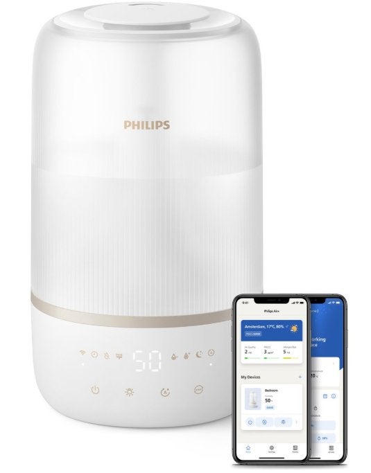 Philips Luchtbevochtiger met Wi-Fi, Electroménager, Enlèvement ou Envoi, Comme neuf, Humidificateur