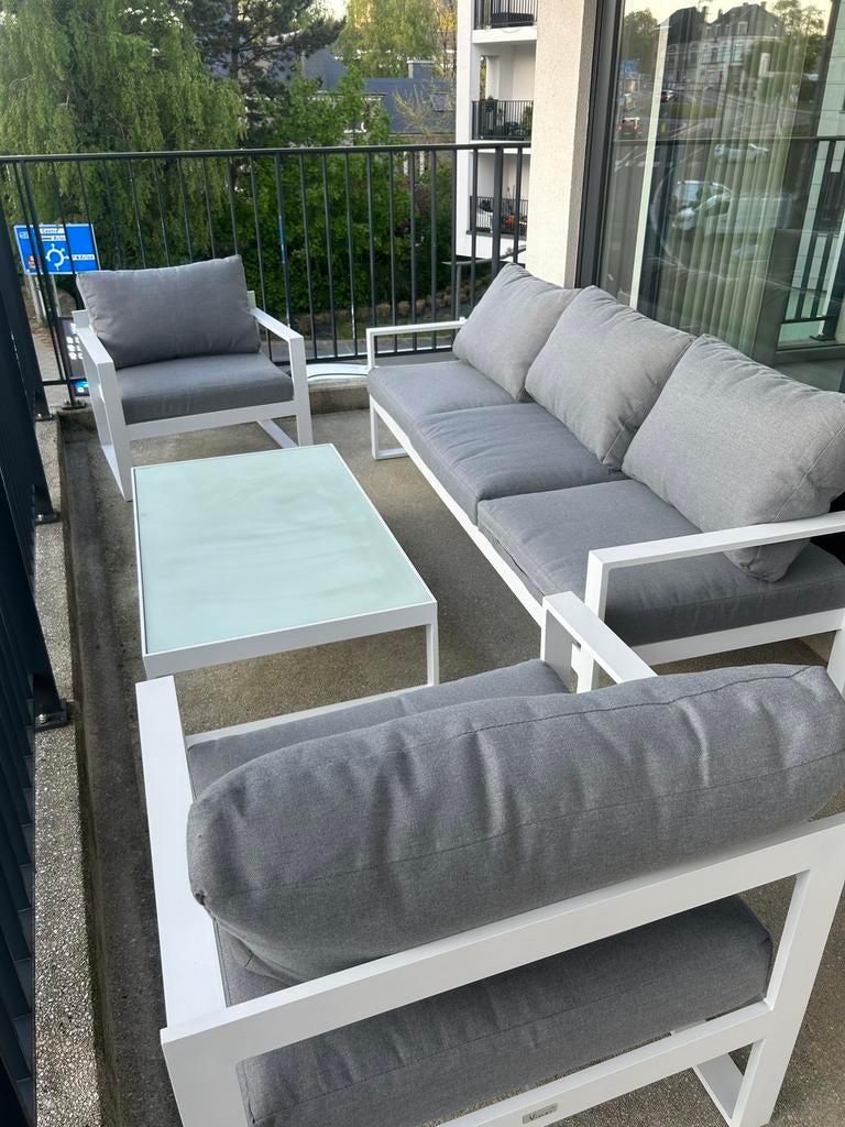 Meubles de Jardin Vinci, Jardin & Terrasse, Ensembles de jardin, 5 places, Salons de jardin, Aluminium, Comme neuf