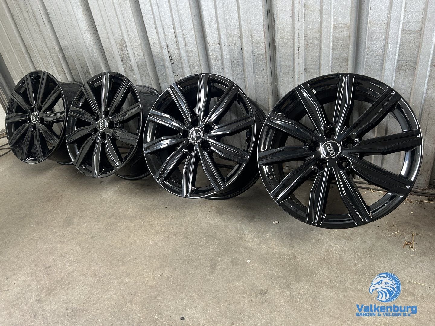 Originele Audi 19 inch zwarte velgen 5x112, Auto-onderdelen, Banden en Velgen, 19 inch, Gebruikt, Velg(en), -