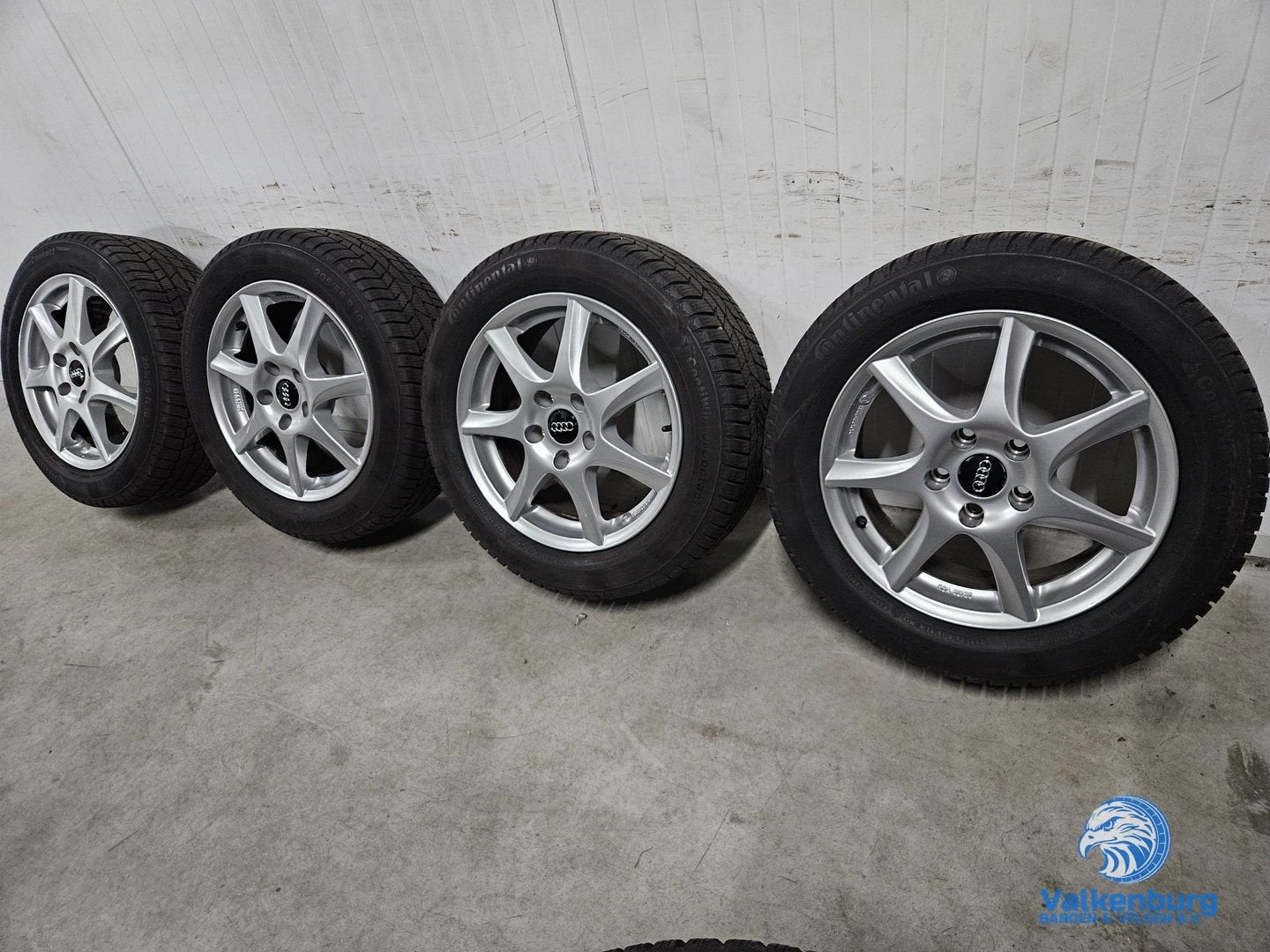 7-8mm! VAG VW Golf Caddy Audi A3 Leon 16 inch velgen 5x112 w, Gebruikt, -, Banden en Velgen, -