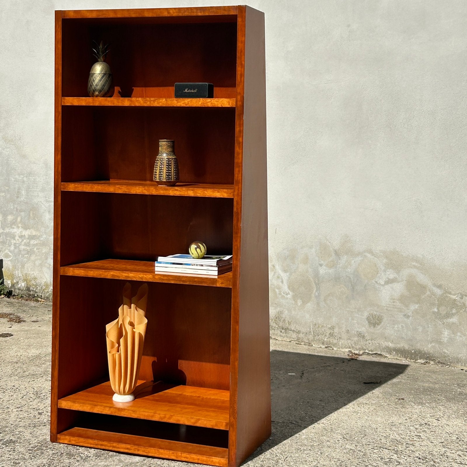 Houten vintage boekenkast / open rek, Met plank(en), Vintage, Zo goed als nieuw, 150 tot 200 cm
