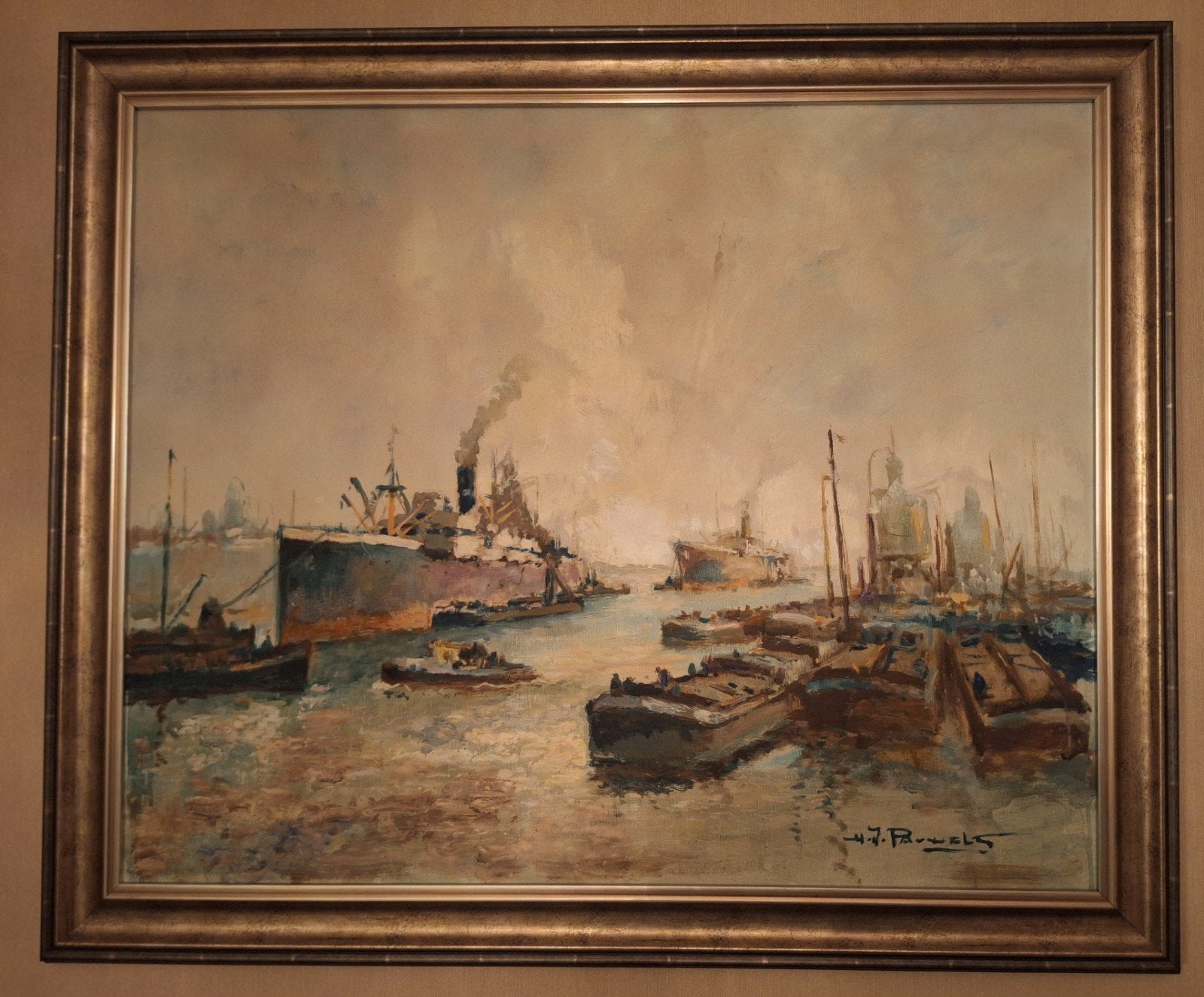 Impressionistisch olieverfschilderij Henri Joseph Pauwels, Ophalen, Impressionistisch