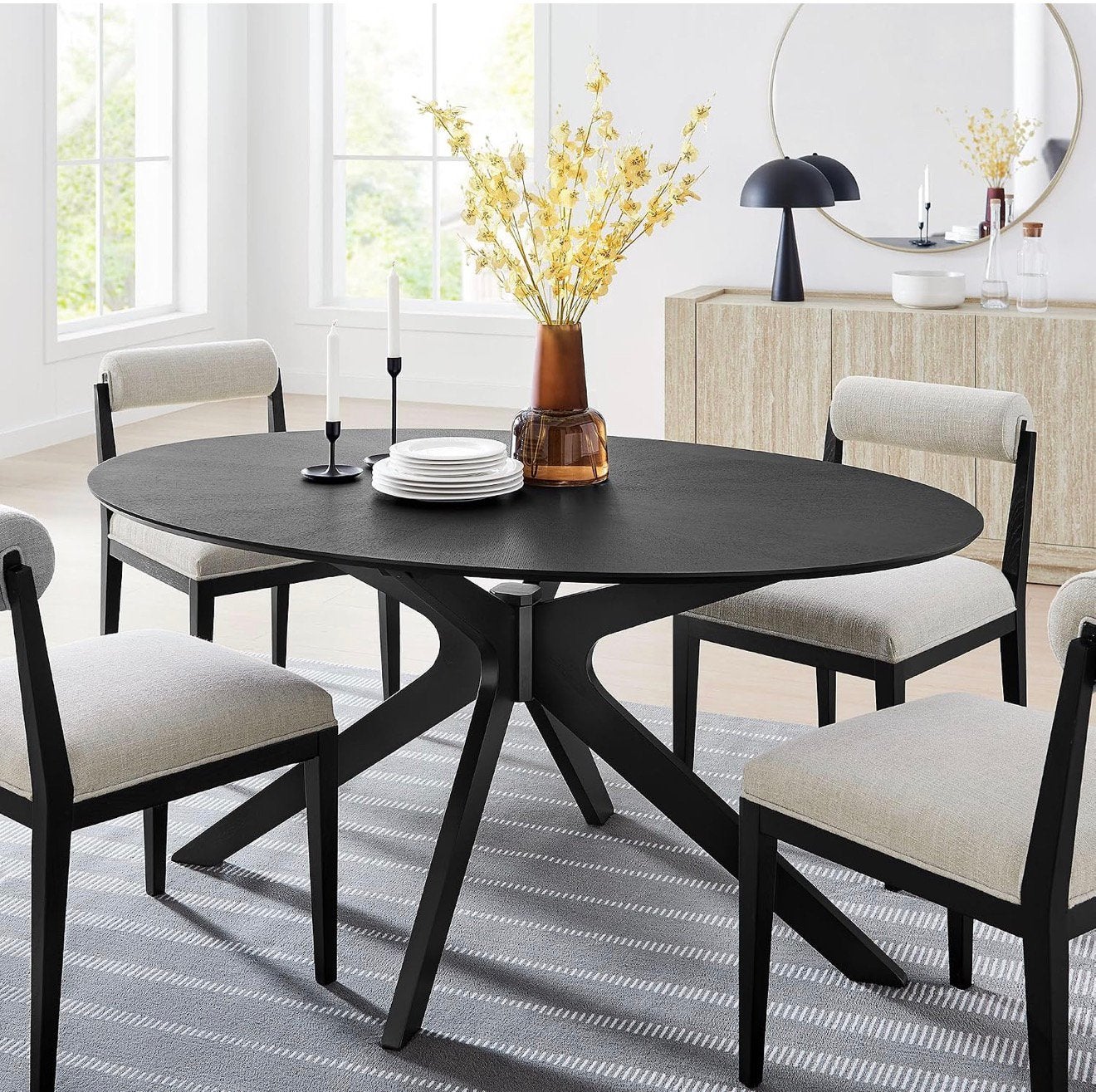 Crossroads 63”Oval Wood Dining Table Top – Tabletop Only, Ophalen, Nieuw