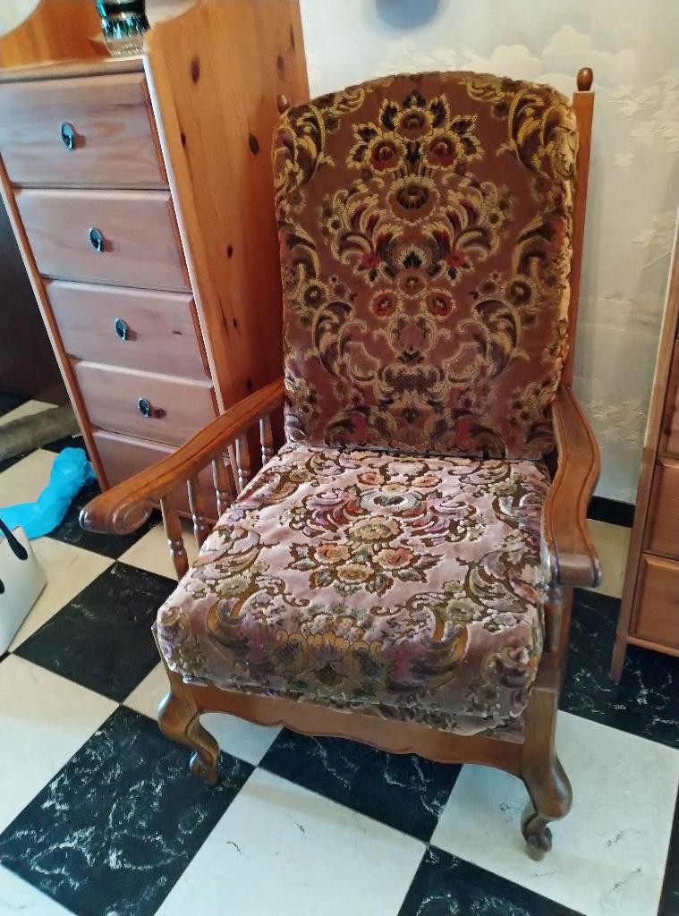 2 Fauteuils anciens en chêne, Huis en Inrichting, Fauteuils, Ophalen, Ancien, Gebruikt, 75 tot 100 cm