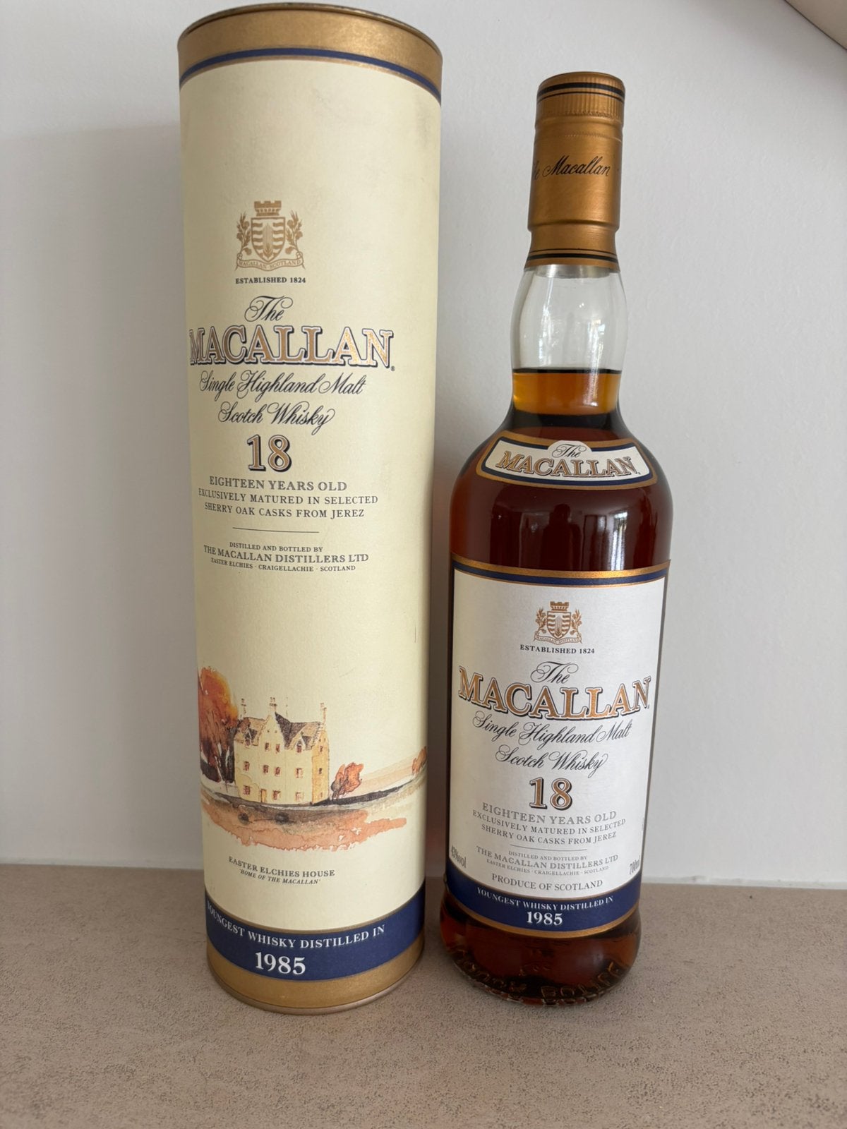 Macallan 1985 Unieke Fles, Verzamelen, Ophalen of Verzenden, Zo goed als nieuw