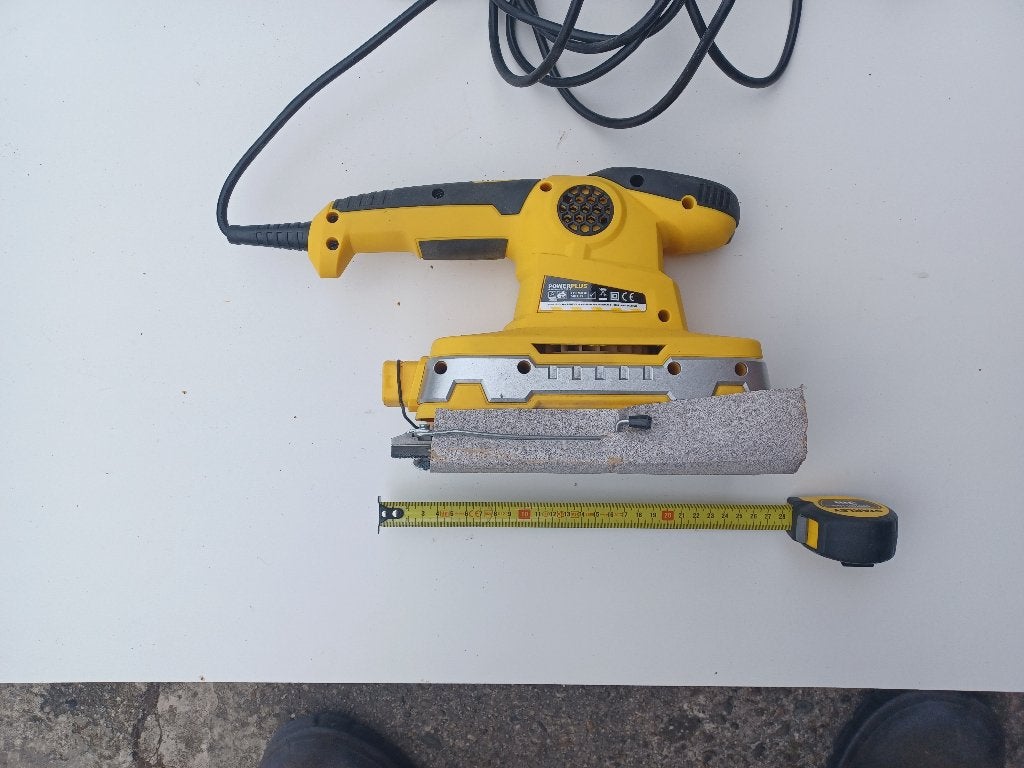 Powerplus POWX0420 Vlakschuurmachine (330W), Ophalen of Verzenden, Zo goed als nieuw, Minder dan 600 watt, Vlakschuurmachine