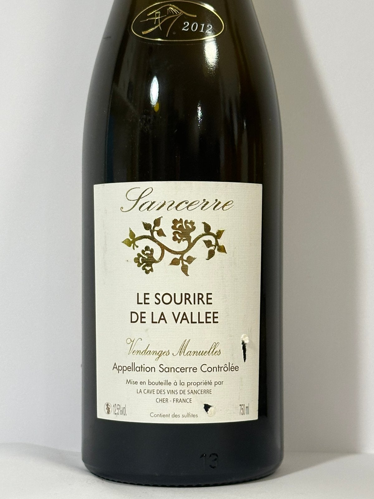 Sancerre "Le Sourire de la Vallée" 2012 (75 cl - 12,5%), Verzamelen, Wijnen, Ophalen, Frankrijk, Nieuw, Witte wijn