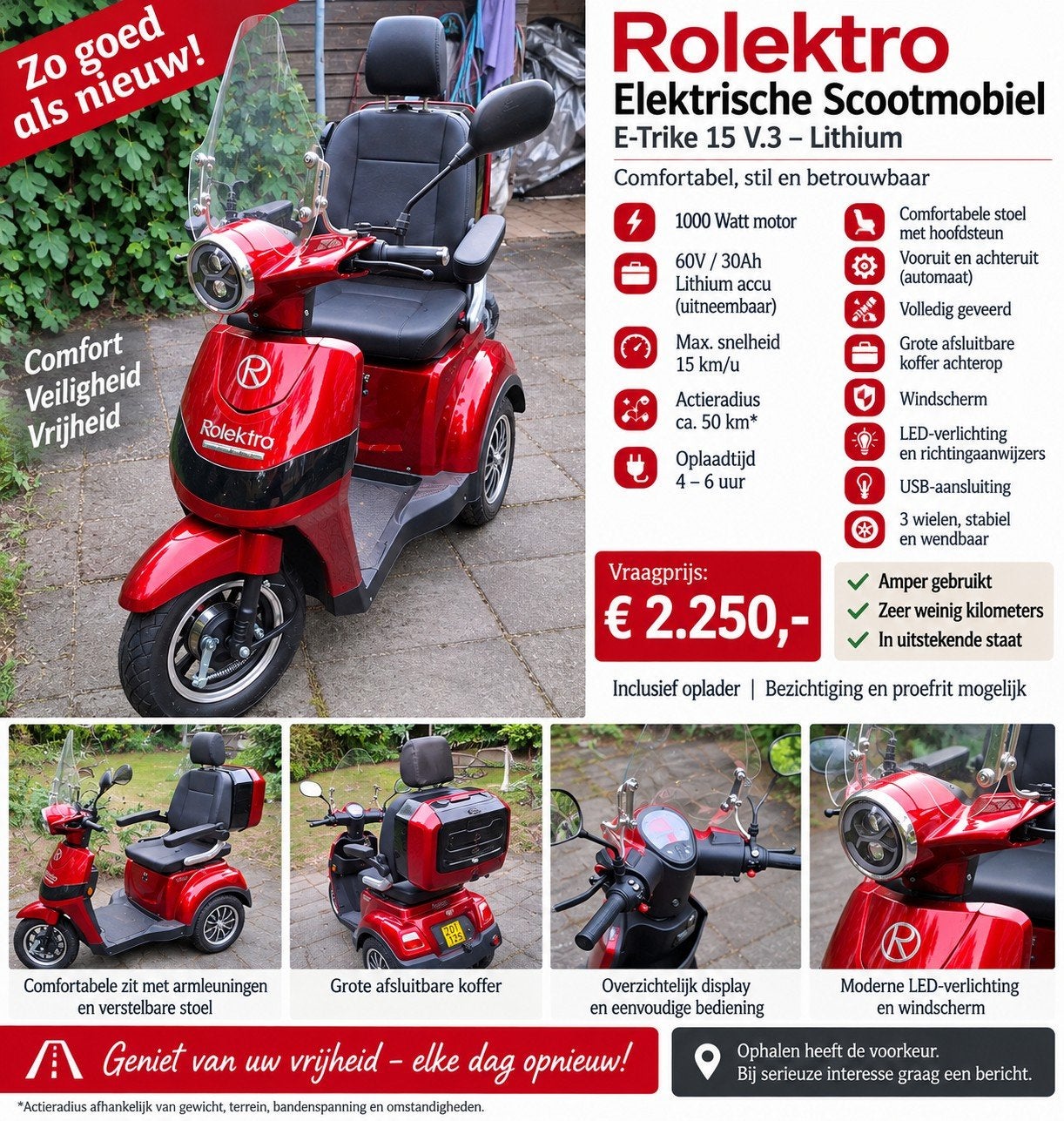 Rolex E-Trike 15 V.3 Lithium, Enlèvement, Neuf