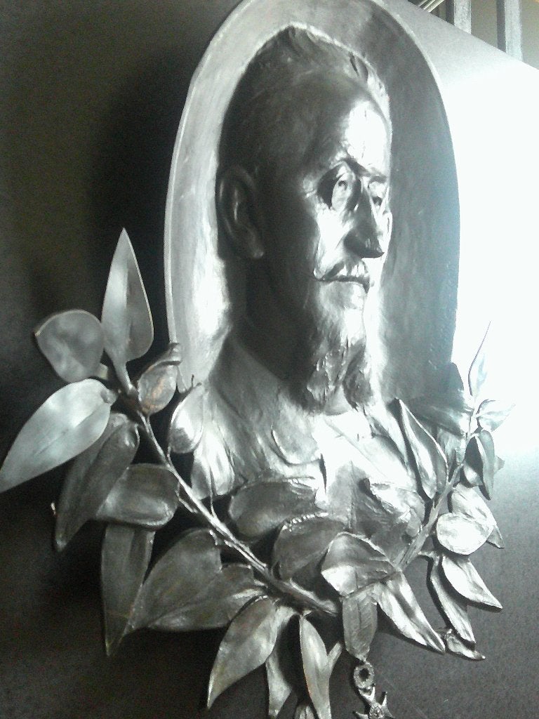 GRANDE PLAQUE COMMÉMORATIVE EN BRONZE, 1906, Enlèvement ou Envoi, Brons, Brun