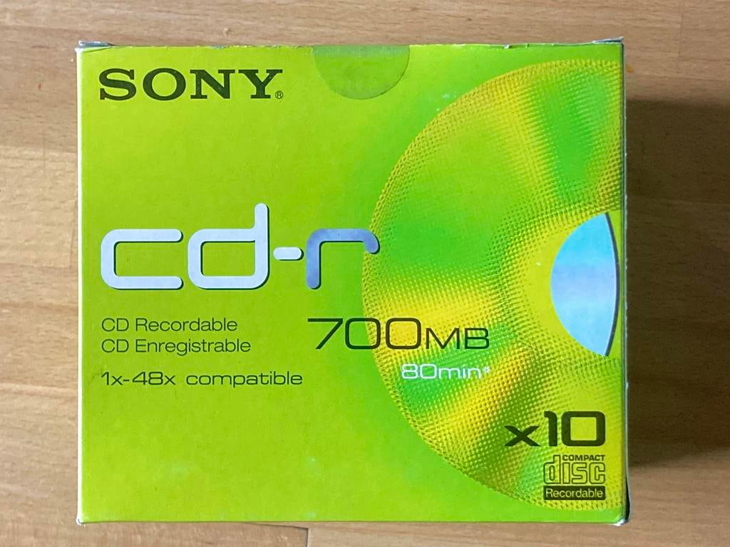 CD vierge Sony 700MB, Enlèvement, Cd