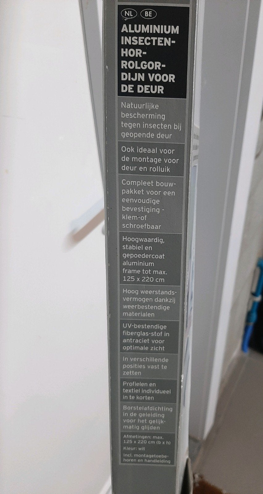 Aluminium insectenhorrolgordijn voor de deur NIEUW, Doe-het-zelf en Bouw, Deuren en Vliegenramen, Ophalen, Nieuw