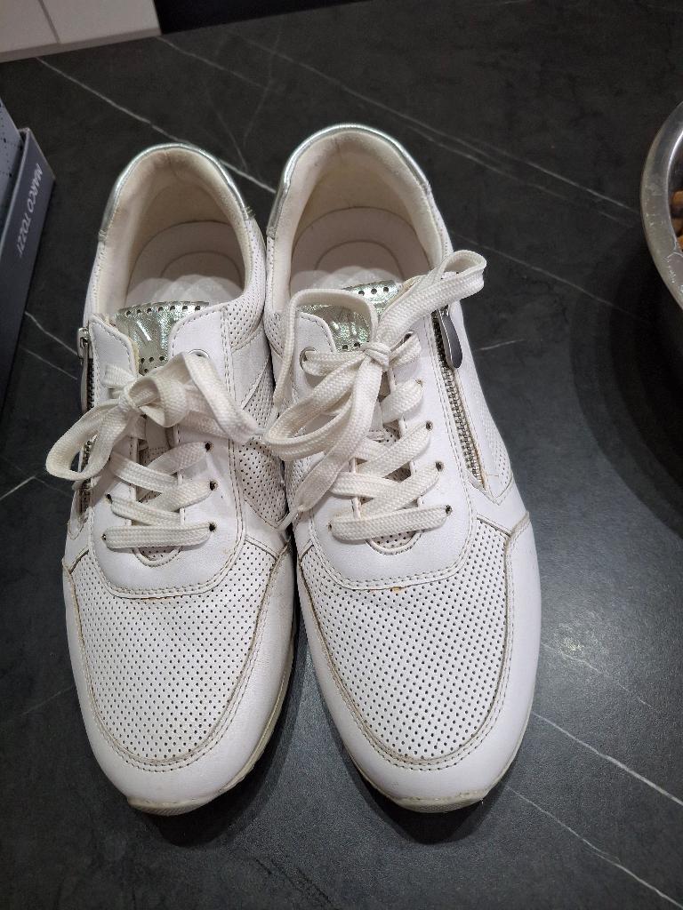 Marco Tozzi 40 witte sneakers, Wit, Ophalen of Verzenden, Zo goed als nieuw, Sneakers