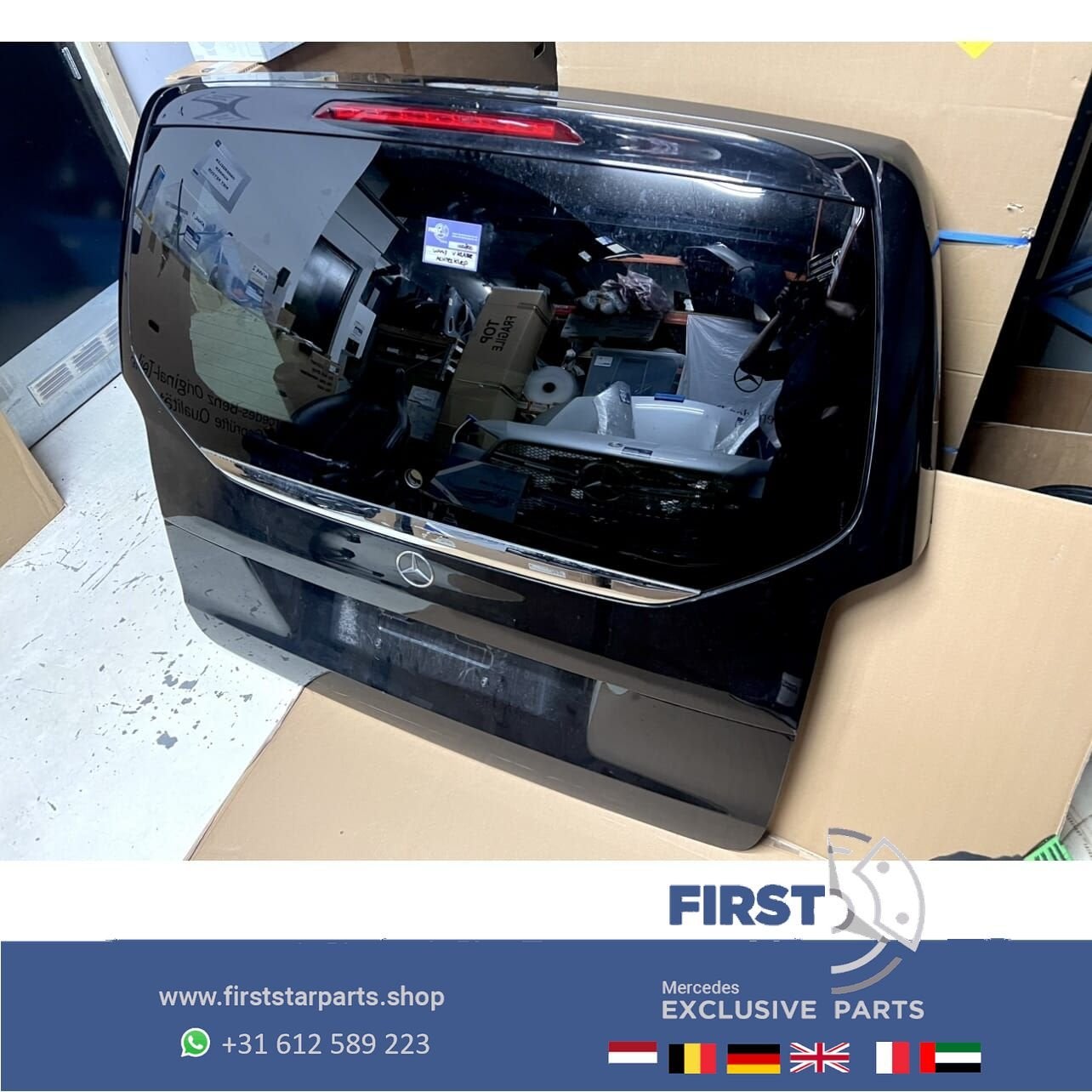W447 V KLASSE VIP ACHTERKLEP ZWART COMPLEET MET RUIT A447740, Arrière, Haillon arrière, Utilisé, -
