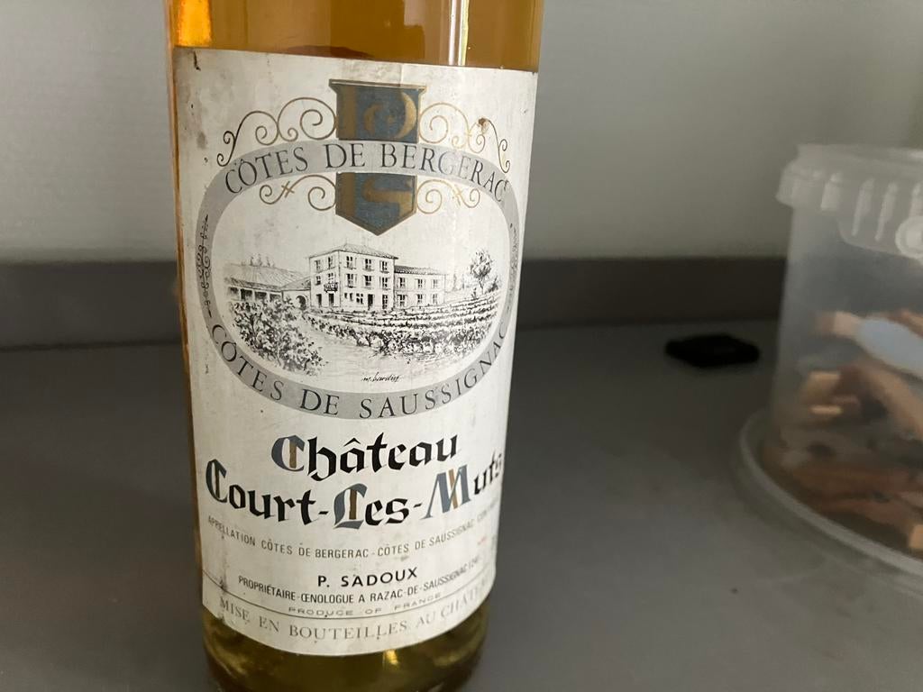 1976 Château Court Les Mûts - Vignobles Pierre Sadoux, Ophalen, Zo goed als nieuw, Witte wijn