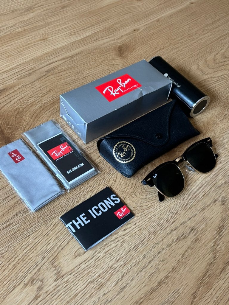 Ray Ban 3016 Clubmaster zonnebril (volledige set), Bijoux, Sacs & Beauté, Lunettes de Soleil & Lunettes | Hommes, Enlèvement ou Envoi