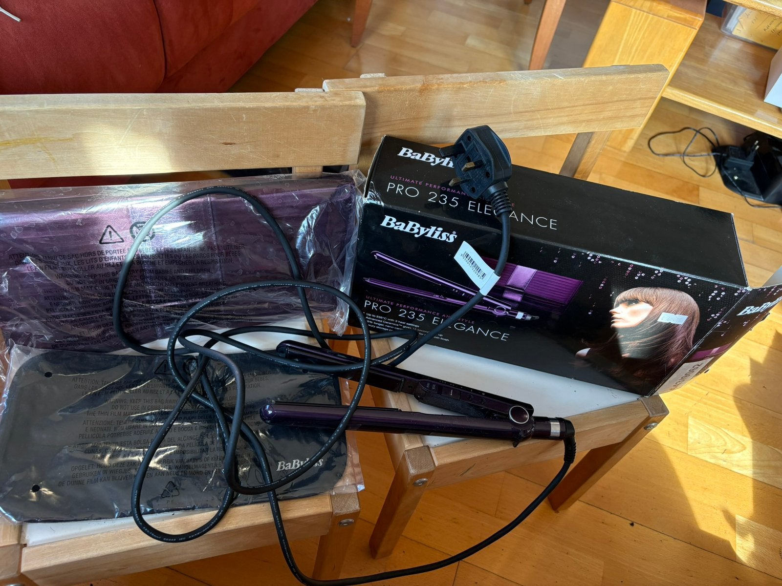 Fer à lisser BaByliss Pro 235 Elegance (prise GB) avec boîte, Enlèvement, Comme neuf