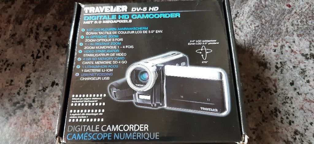 DIGITALE CAMCORDER TRAVELER DV-5 HD, Audio, Tv en Foto, Ophalen of Verzenden, Zo goed als nieuw, Camera