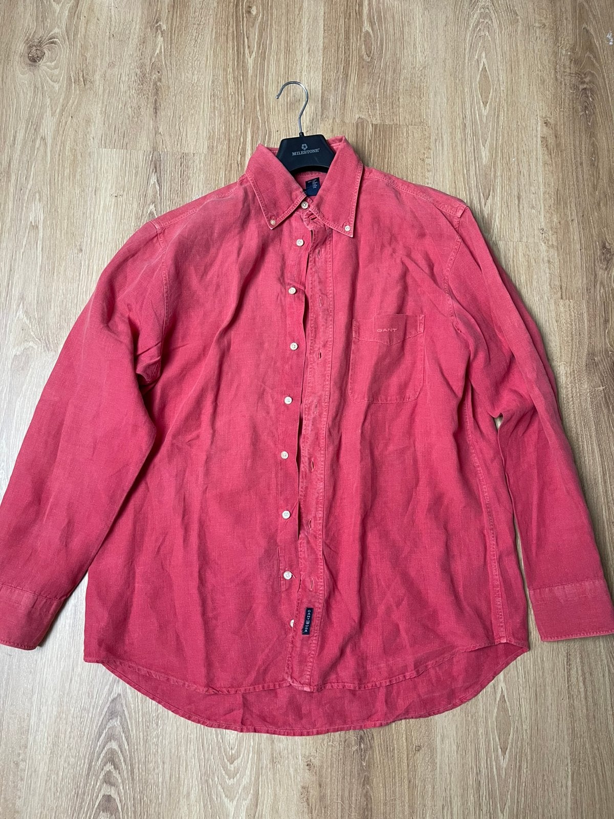 Gant XL( hemd) 100% Linen, Vêtements | Hommes, Chemises, Enlèvement ou Envoi, Porté, Rouge, Tour de cou 43/44 (XL)