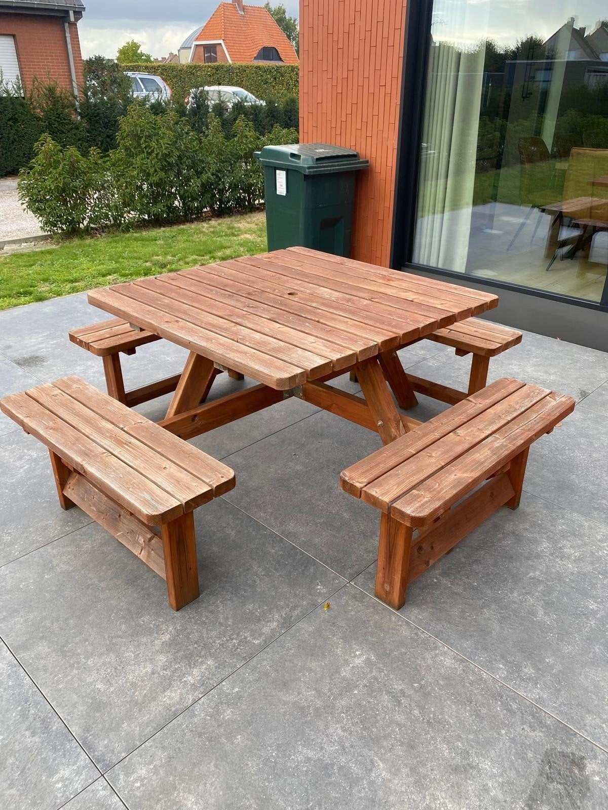 Picknickbank, Jardin & Terrasse, Enlèvement, Comme neuf, Carré, Bois