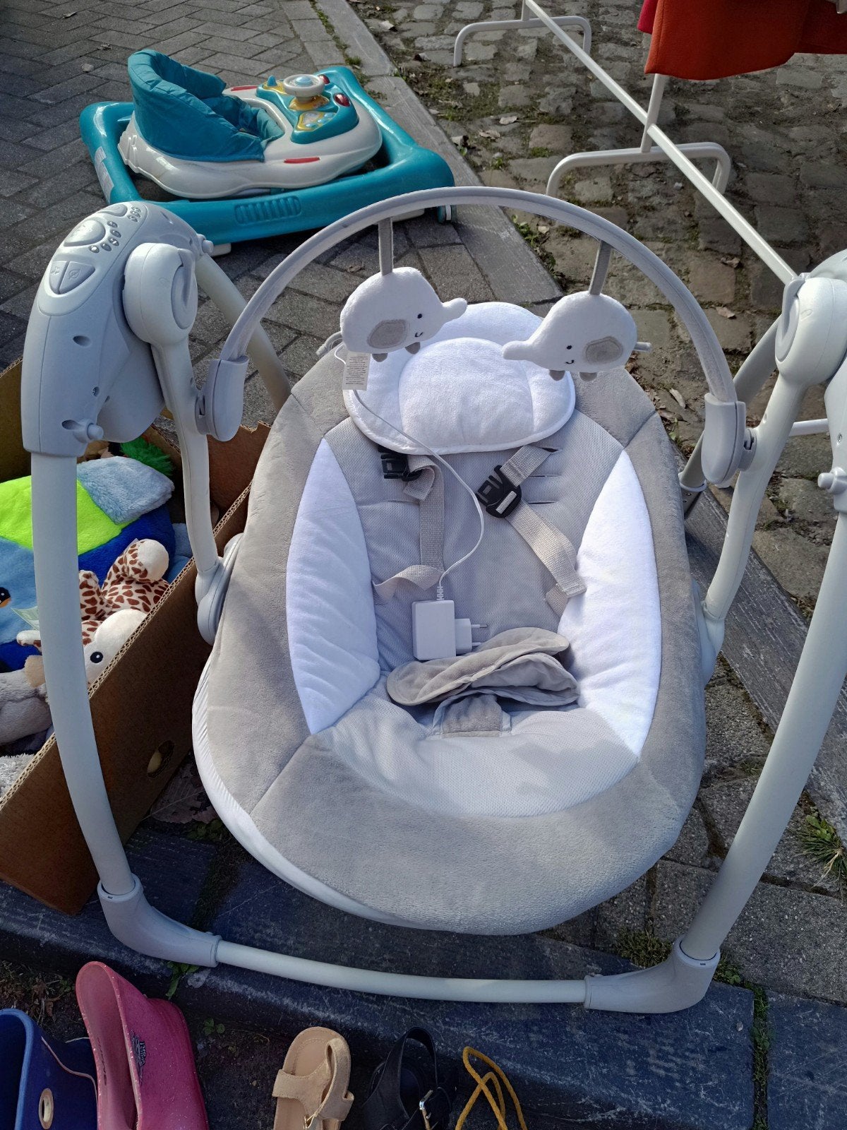 balancelle électrique portable Dolphy Gris marque Bo Jungle., Enfants & Bébés, Enlèvement, Utilisé