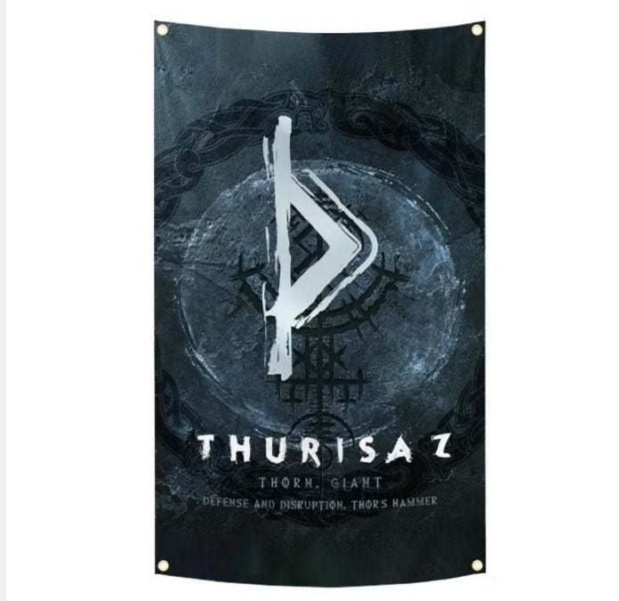 Grote vlaggen Viking Elder Futhark (150x90cm)