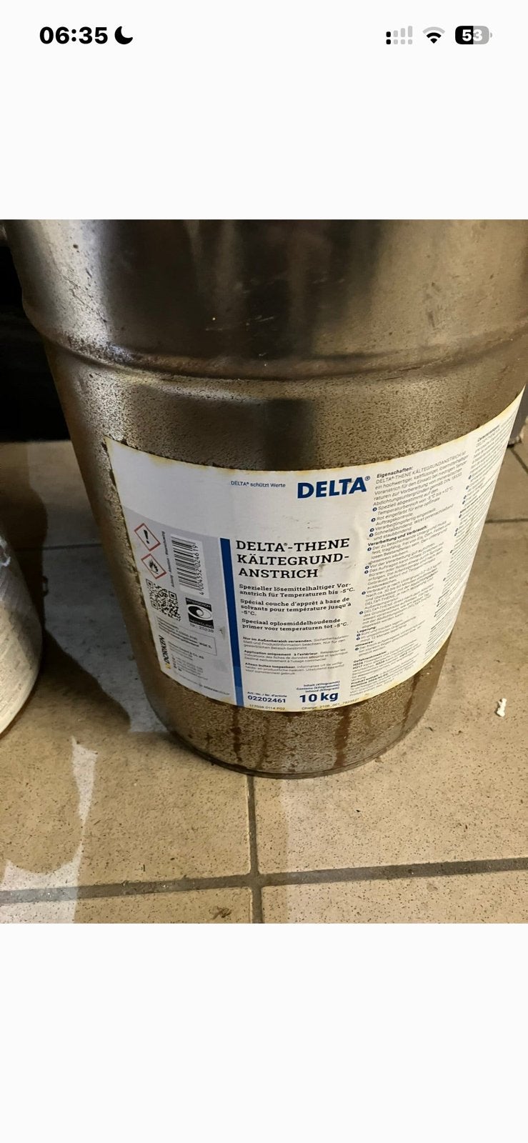 15 liter delta thene primer, Bricolage & Construction, Enlèvement, Comme neuf