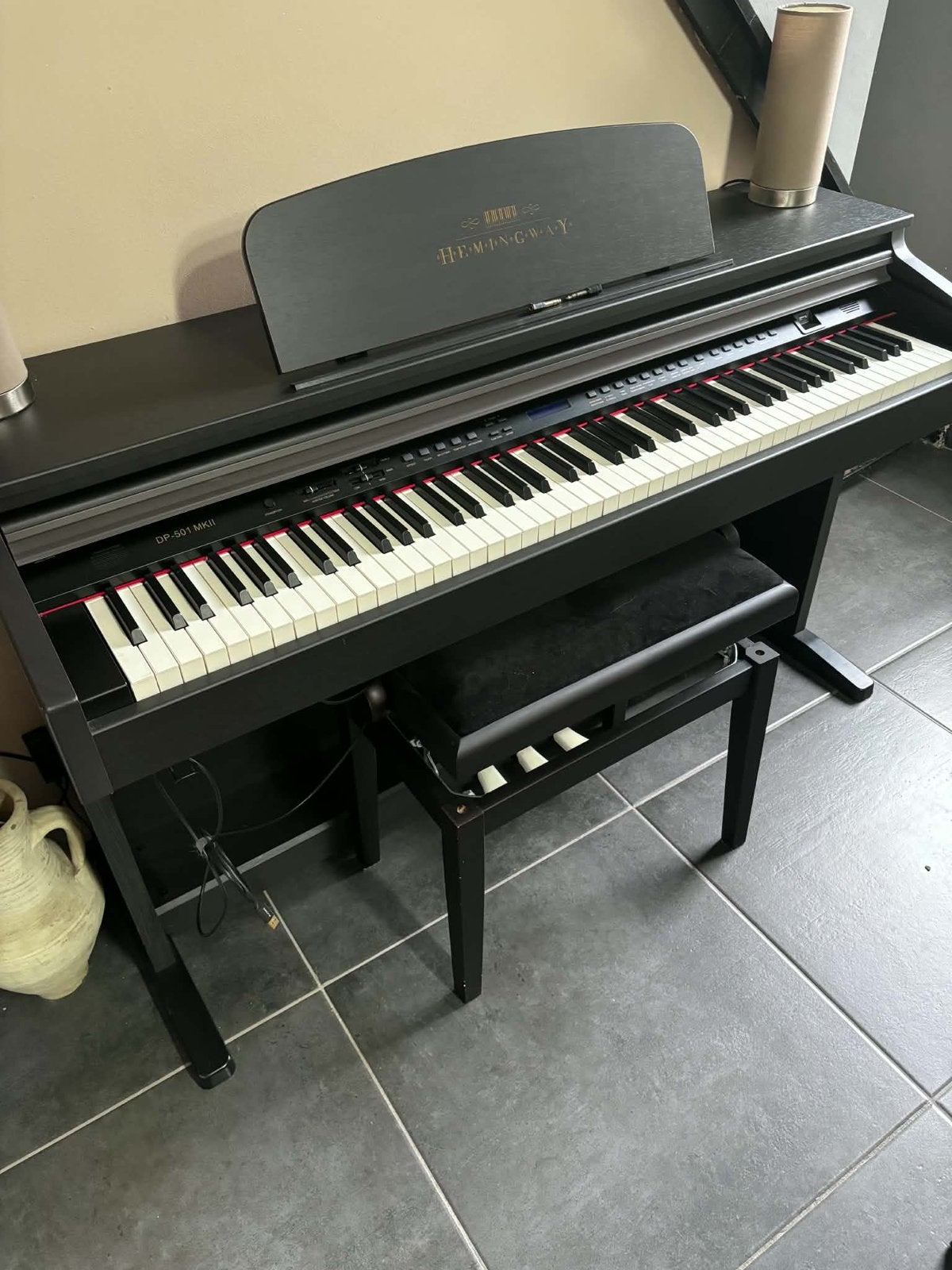 Piano Hemingway DP501 MKII RW set (siege inclu), Enlèvement, Comme neuf, Piano