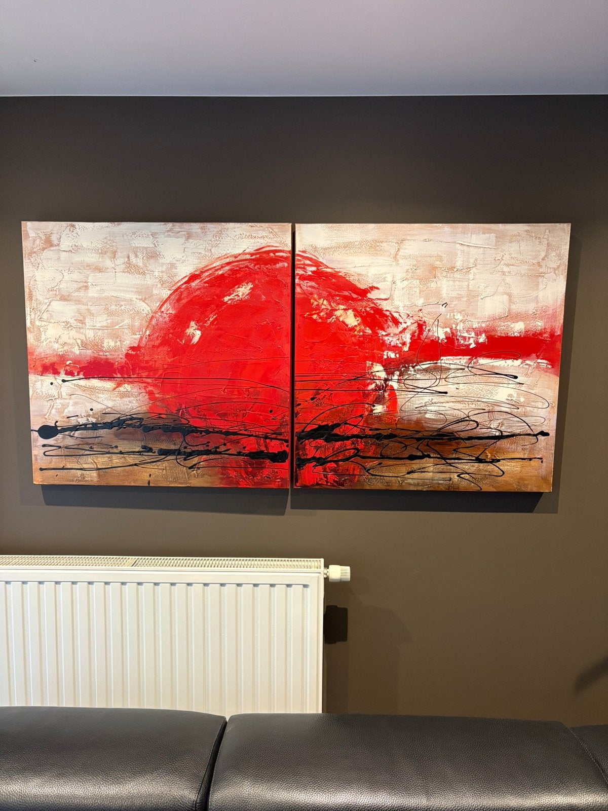 Schilderij, Antiek en Kunst, Abstract, Overige materialen, Overige technieken, Ophalen