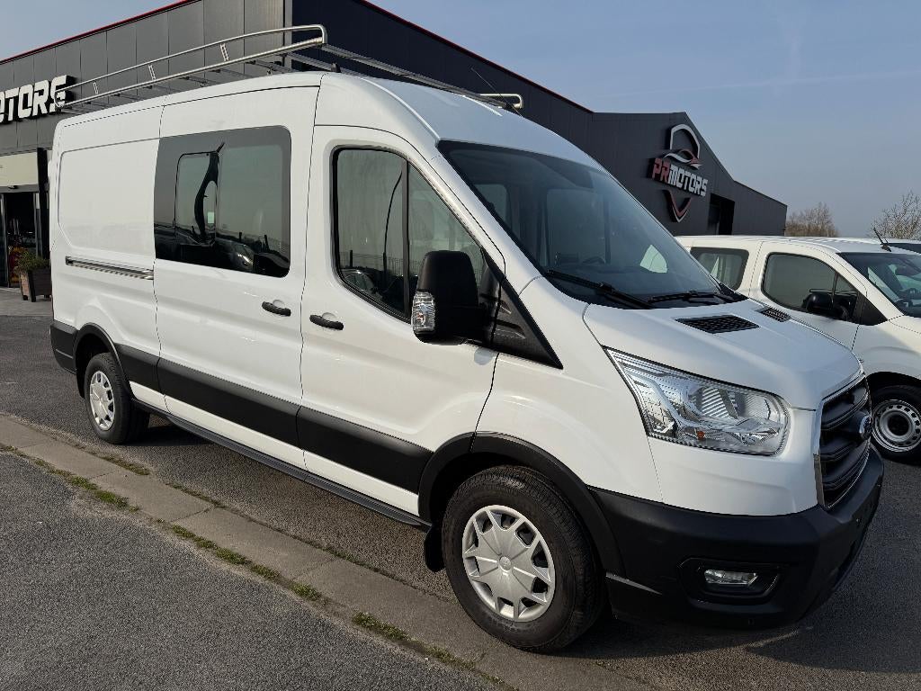 Ford Transit 2.0 L3H2 ecoblue hybrid 6 plaatsen 1st eig boek, Auto's, Bestelwagens en Lichte vracht, Voorwielaandrijving, 1995 cc