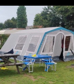 Bungalow/Huis katoen Tent, Caravans en Kamperen, Ophalen, Gebruikt, Tot en met 6