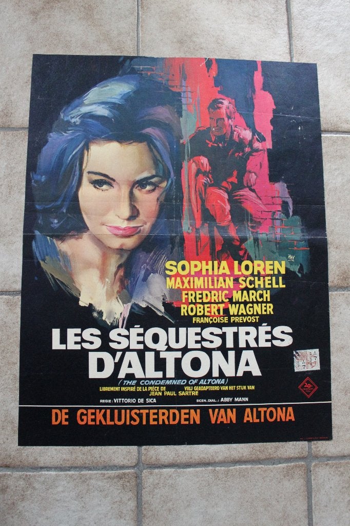 filmaffiche Sophia Loren The Condemned of Altona filmposter, Enlèvement ou Envoi, Rectangulaire vertical, A1 jusqu'à A3, Comme neuf