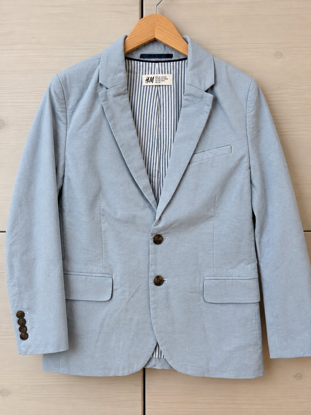 Blauwe vest H&M zeer mooie staat 128/134 communie feest, Enlèvement ou Envoi, Comme neuf