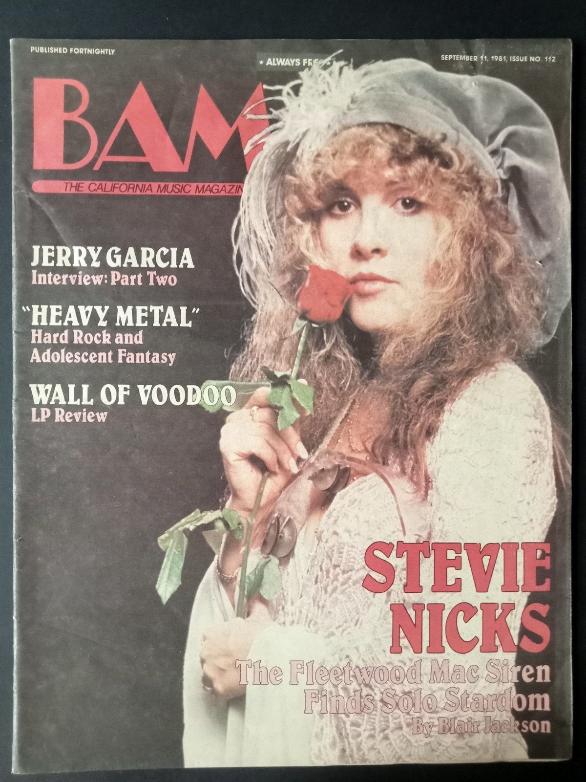 Stevie Nicks, magazine USA 1981, Enlèvement ou Envoi