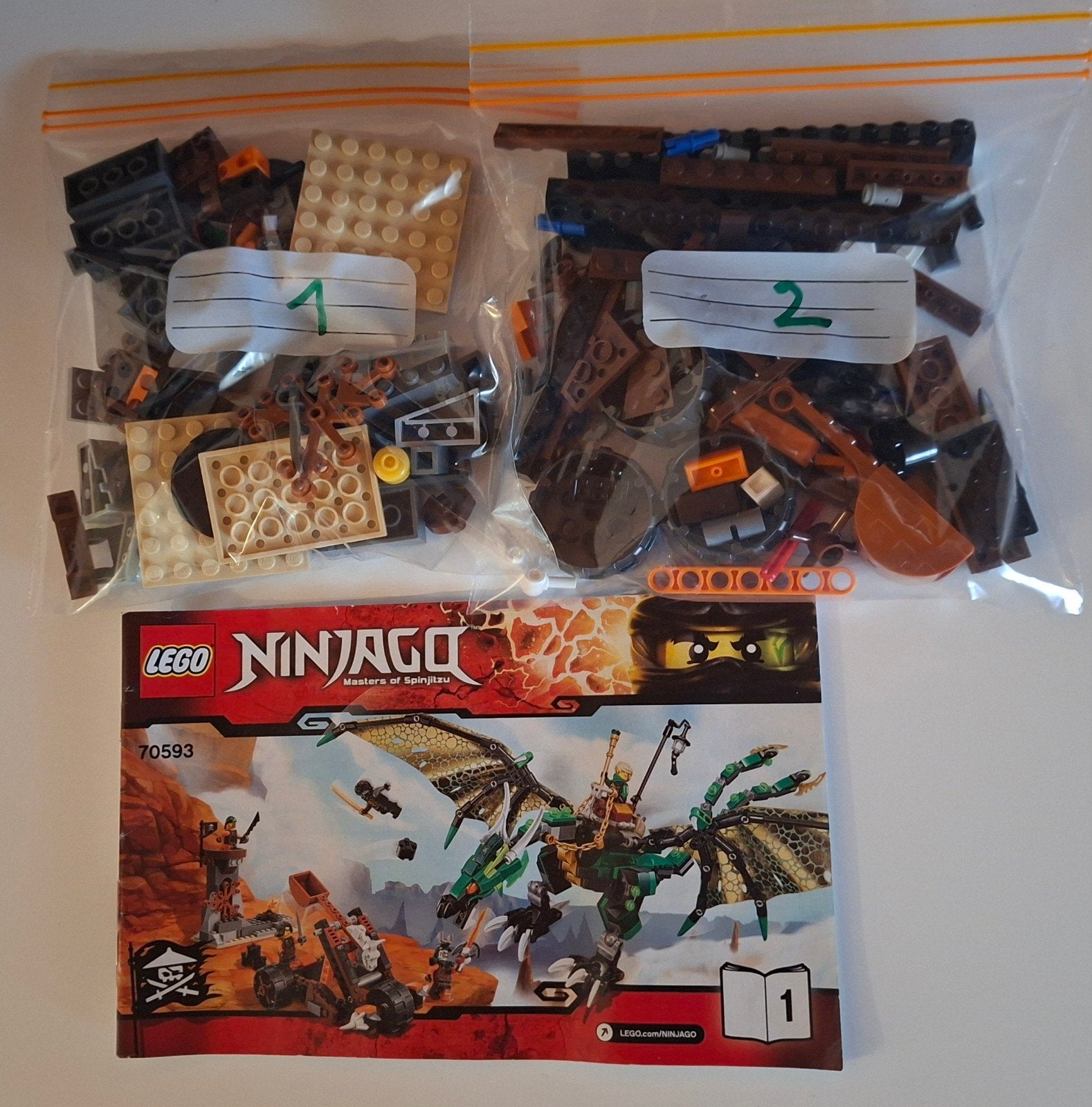 Lego Ninjago: De Groene NRG Draak, Kinderen en Baby's, Ophalen, Gebruikt, Lego, Compleet