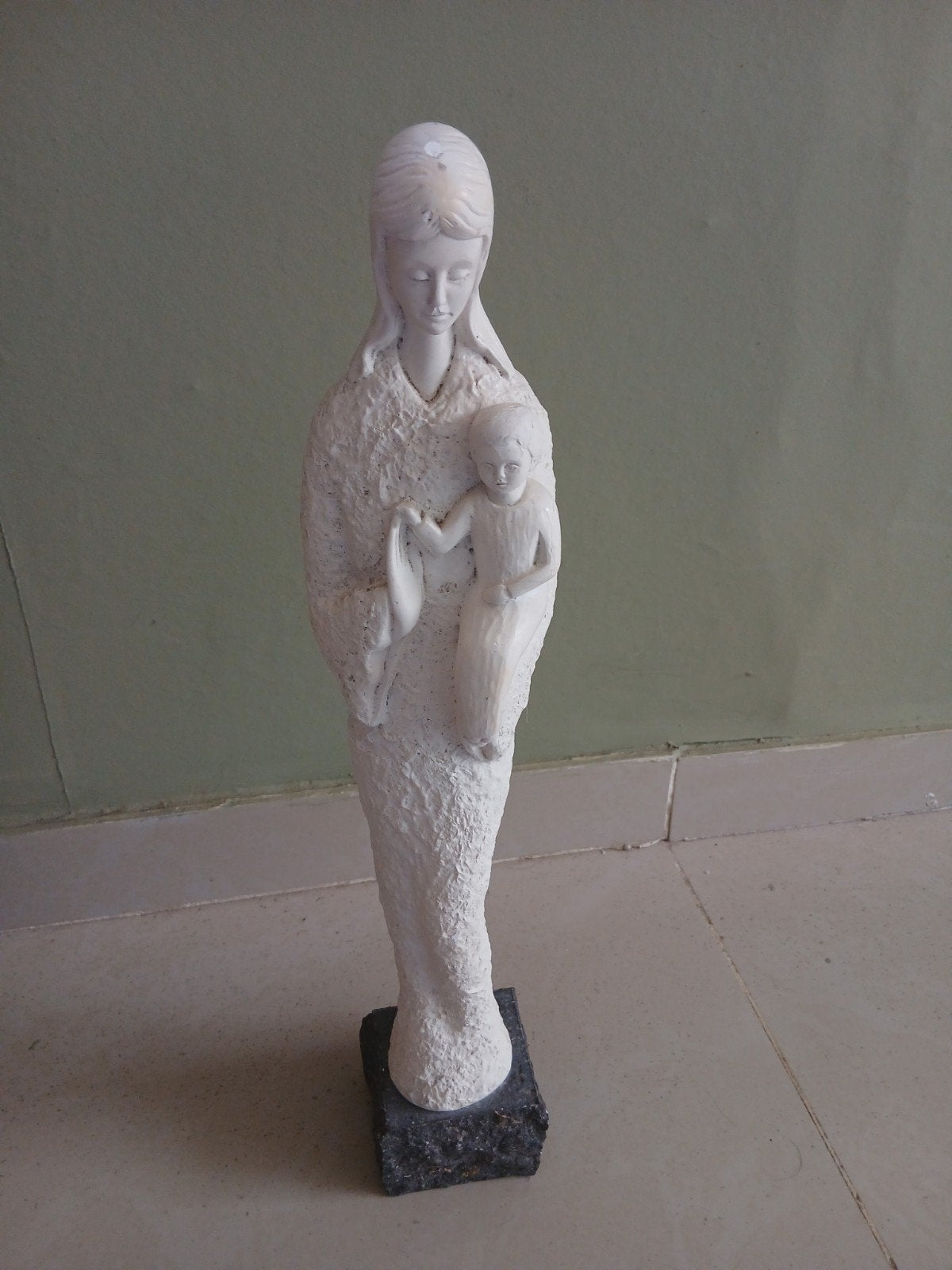 Vintage Modern Beeld Maria met Kind, Ophalen, Modern, Gips, Beeld