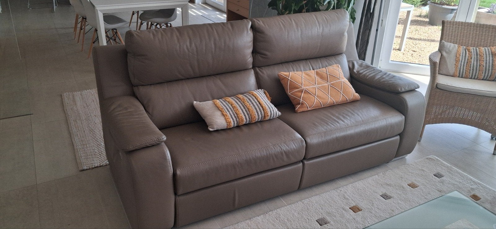 Ensemble Canapé Cuir Premium électric Offerman PARFAIT ETAT, Deux personnes, Cuir