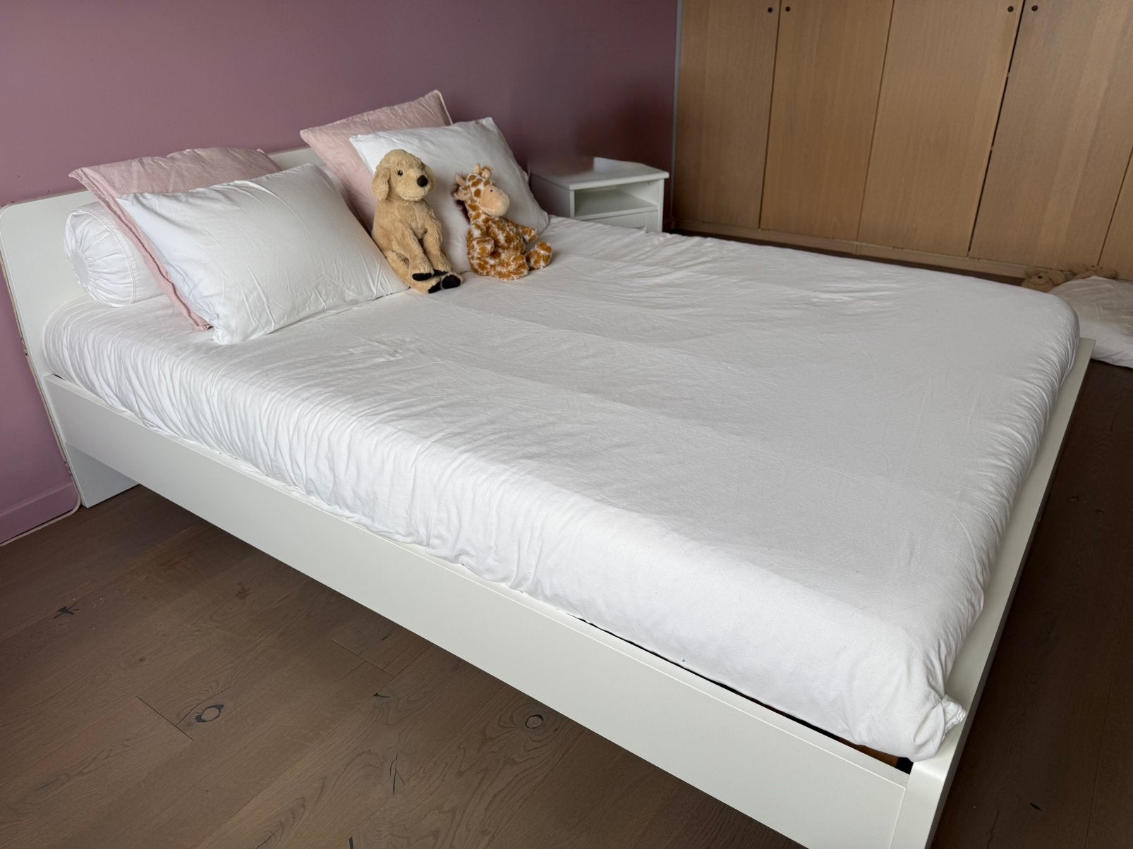 Bed 140/200 IKEA wit (koopje), Enlèvement, Comme neuf, Blanc