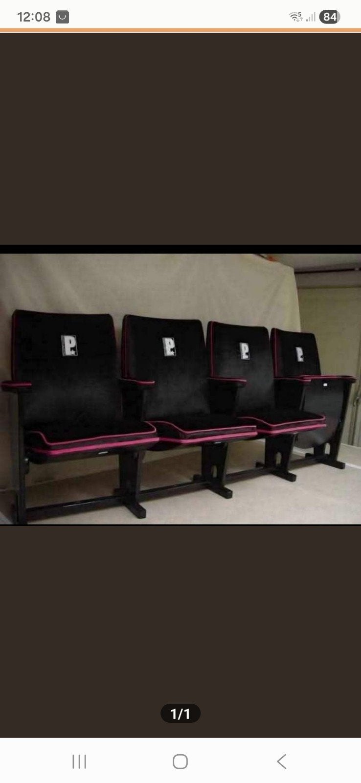 Cinema stoelen 4 stuks set, Antiek en Kunst, Ophalen