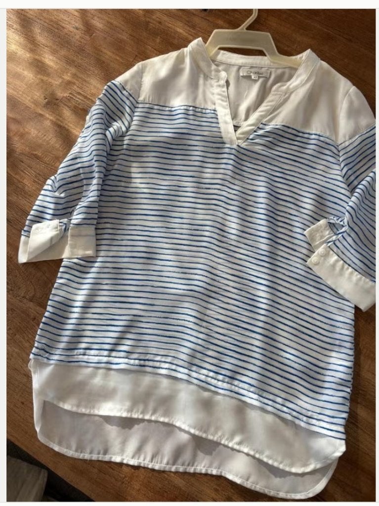 Blouse vintage taille 40, Enlèvement ou Envoi, Comme neuf, Taille 38/40 (M), Bleu