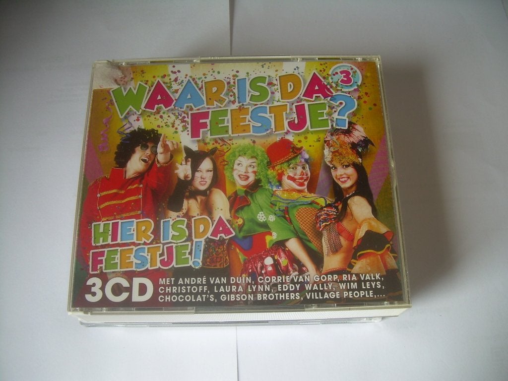 3 CD BOX - WAAR IS DAT FEESTJE  - VOL 3, Cd's en Dvd's, Cd's | Verzamelalbums, Boxset, Eerste persing, Ophalen of Verzenden, Zo goed als nieuw