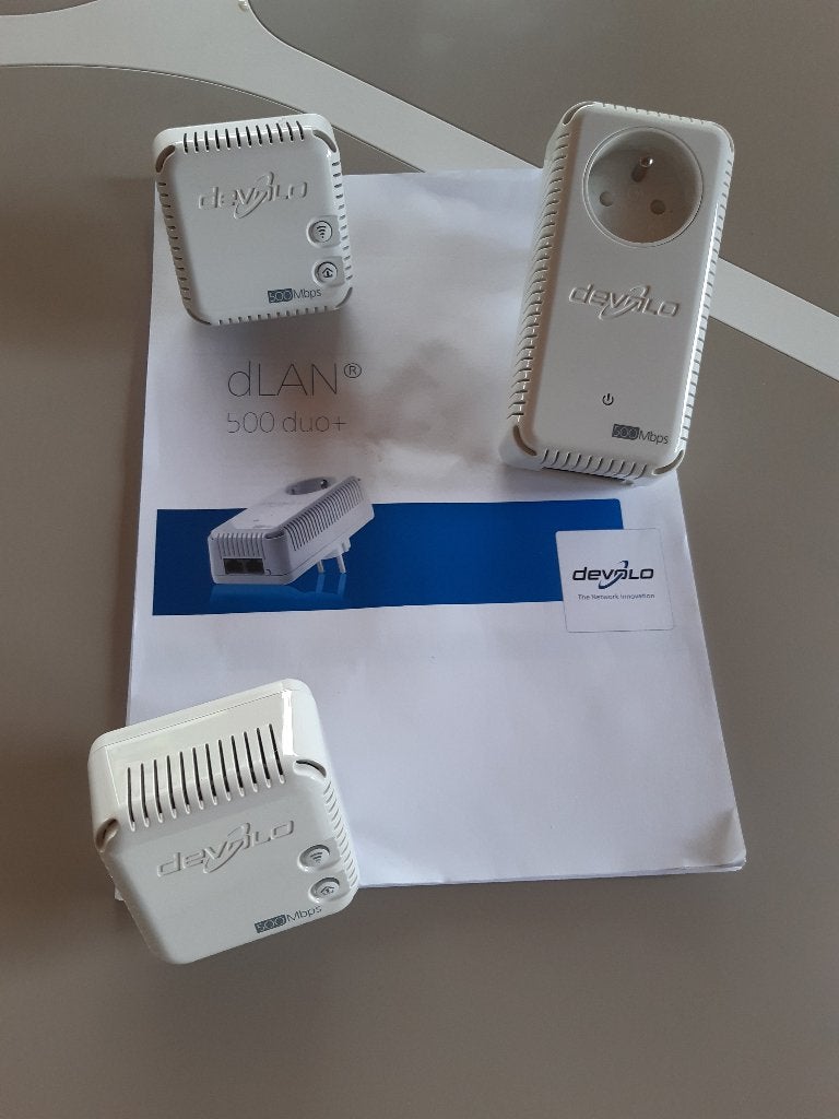 Devolo dLAN 500 Duo+ met handleiding, Ophalen, Zo goed als nieuw, Devolo