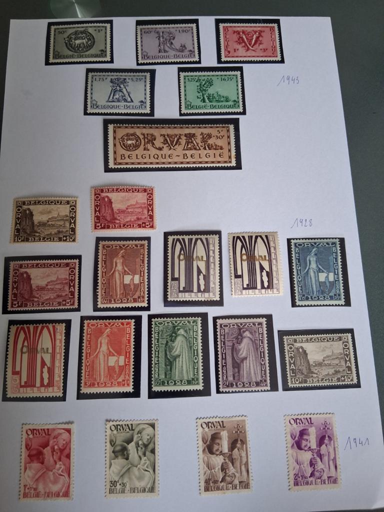 Timbres Orval. 3 series. 1928. 1941. 1943, Enlèvement ou Envoi
