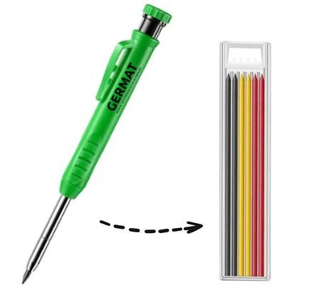 Crayon de marquage Germat + 1 x kit de recharge, Enlèvement ou Envoi, Neuf, Bois, Jaune