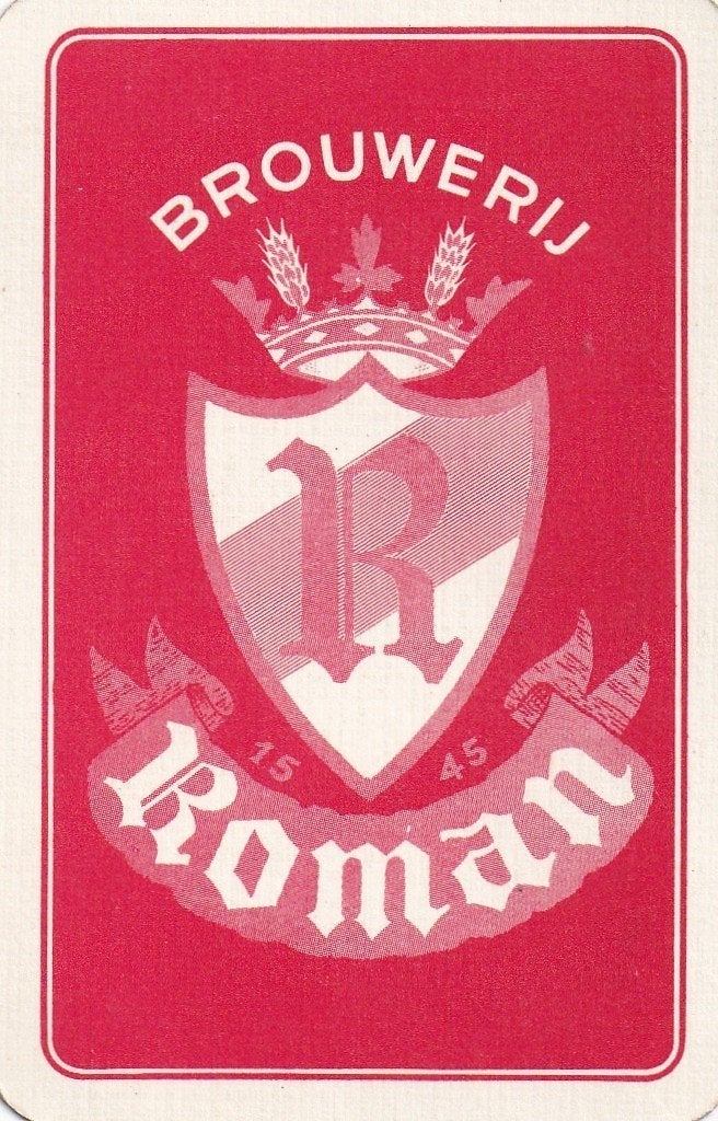 B 135 / S K ROMAN BROUWERIJ MATTE KAART  ROOD, Verzamelen, Speelkaarten, Jokers en Kwartetten, Ophalen of Verzenden, Nieuw, Speelkaart(en)