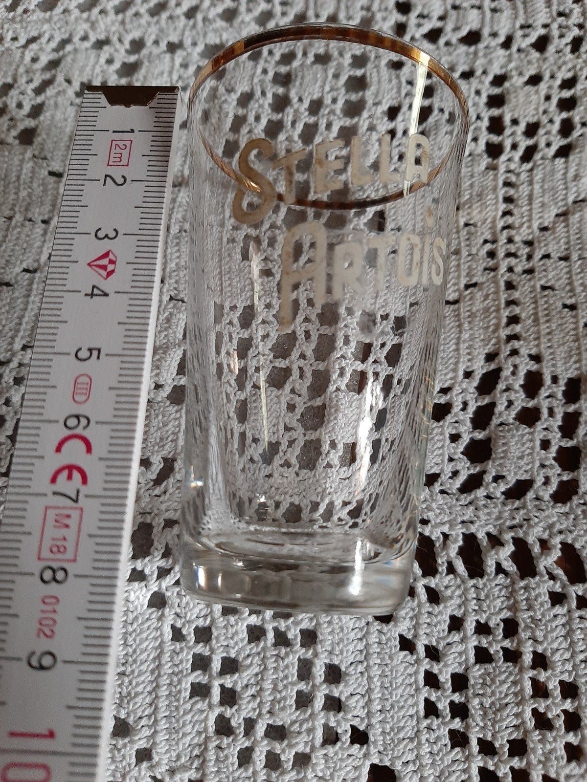 Stella Artois degustatieglaasje 8 cm, Verzamelen, Glas en Drinkglazen, Ophalen of Verzenden